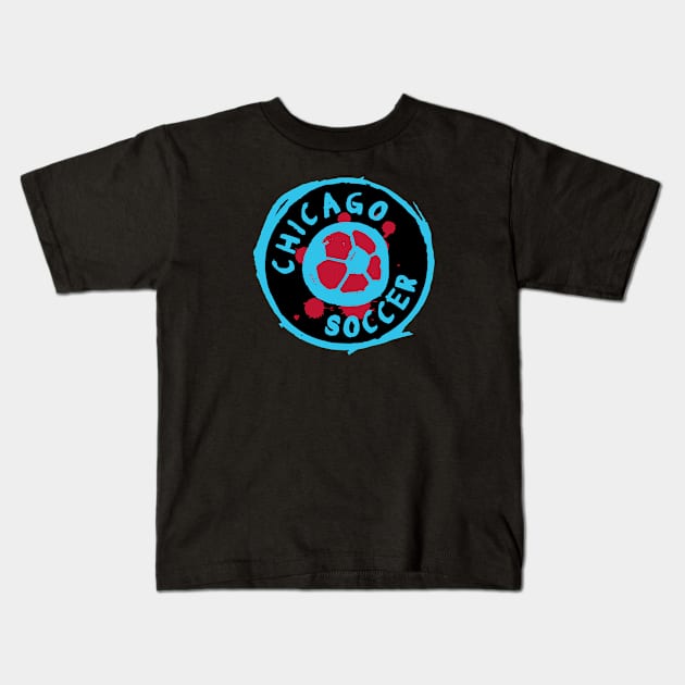 Chicago Soccer 03 Kids T-Shirt by Very Simple Graph